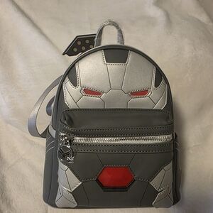 Loungefly Marvel Light Up War Machine Cosplay Mini Backpack.